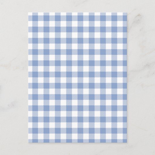 Gecontroleerd Blauw Gingham Classic patroon Briefkaart (Voorkant)