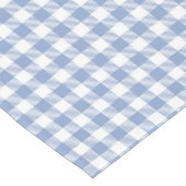 Gecontroleerd Blauw Gingham Classic patroon Korte Tafelloper (Hoek)