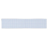 Gecontroleerd Blauw Gingham Classic patroon Korte Tafelloper (Horizontaal)