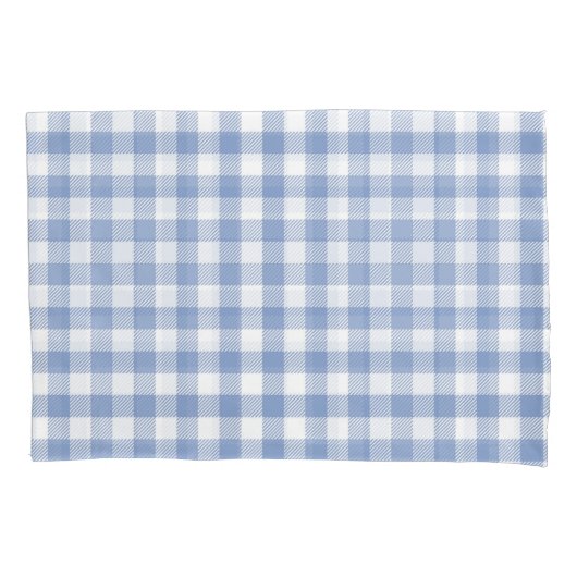 Gecontroleerd Blauw Gingham Classic patroon Kussensloop (Voorkant-Links)