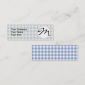 Gecontroleerd Blauw Gingham Classic patroon Mini Visitekaartje (Voorkant / Achterkant)