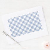 Gecontroleerd Blauw Gingham Classic patroon Rechthoekige Sticker (Envelop)