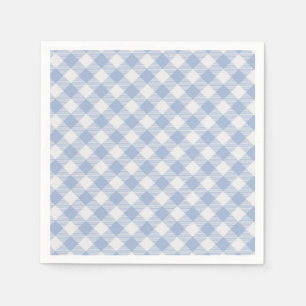 Gecontroleerd Blauw Gingham Classic patroon Servetten
