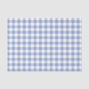 Gecontroleerd Blauw Gingham Classic patroon Tissuepapier
