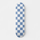 Gecontroleerd blauw/grijs en wit skateboard (Voorkant)
