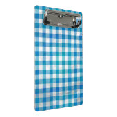 Gecontroleerd Buffalo Speld Blauw en Wit Mini Klembord (Schuin)