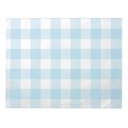 Gecontroleerd Buffalo Speld Blauw en Wit Notitieblok (Voorkant)