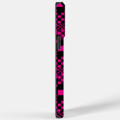 Gecontroleerd, cheques - magenta en zwart Case-Mate iPhone case (Achterkant / Rechts)