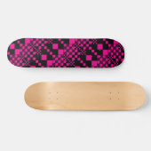 Gecontroleerd, cheques - magenta en zwart skateboard (Horizontaal)