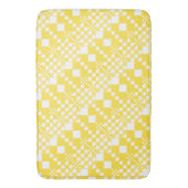 Gecontroleerd, controles in citroengeel en wit badmat (Voorkant Verticaal)