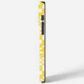 Gecontroleerd, controles in citroengeel en wit Case-Mate iPhone case (Achterkant / Links)