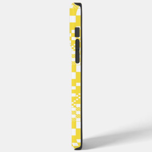 Gecontroleerd, controles in citroengeel en wit Case-Mate iPhone case (Achterkant / Links)