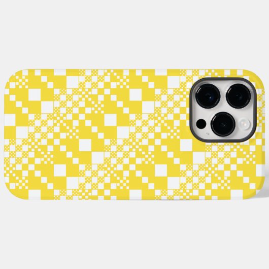 Gecontroleerd, controles in citroengeel en wit Case-Mate iPhone case (Achterkant (horizontaal))