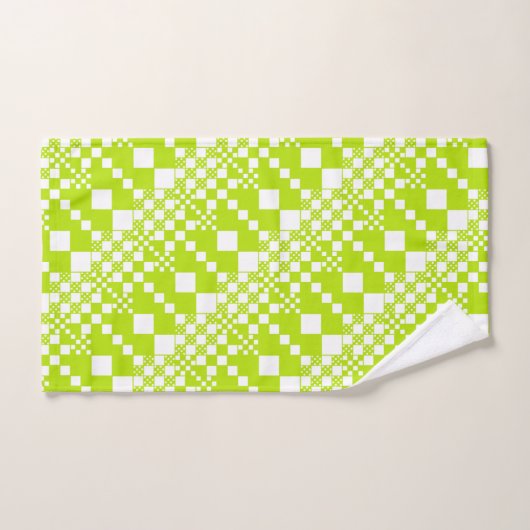 Gecontroleerd, Controles - Klein groen en wit Bad Handdoek (Handdoek)