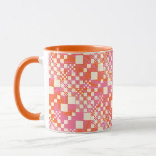 Gecontroleerd, Controles - Roze, Oranje en crème Mok