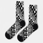 Gecontroleerd, controles - Zwart-wit Sokken (Links)