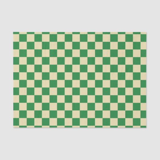 Gecontroleerd donkergroen en beige tissuepapier (Voorkant)