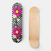 Gecontroleerd en bloemen skateboard (Voorkant)