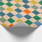 Gecontroleerd gecontroleerd multi-kleurenpatroon cadeaupapier (Hoek)