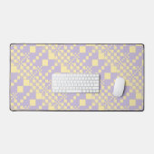 Gecontroleerd, gecontroleerd - Pastel geel en Paar Bureaumat (Keyboard & Muis)