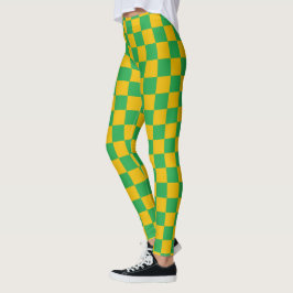 Gecontroleerd groen en goud leggings