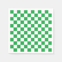 Gecontroleerd groen en wit servet