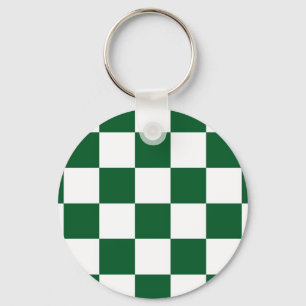Gecontroleerd groen en wit sleutelhanger