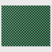 Gecontroleerd groen en zwart cadeaupapier (Vlak)