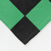 Gecontroleerd groen en zwart fleece deken (Hoek)