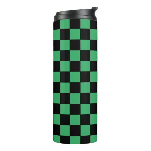 Gecontroleerd groen en zwart thermosbeker (Gedraaid links)