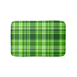 Gecontroleerd groen kleurpatroon badmat