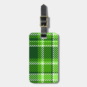 Gecontroleerd groen kleurpatroon bagagelabel