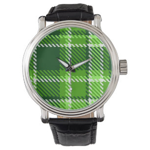 Gecontroleerd groen kleurpatroon horloge