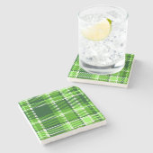 Gecontroleerd groen kleurpatroon stenen onderzetter (Zijkant)