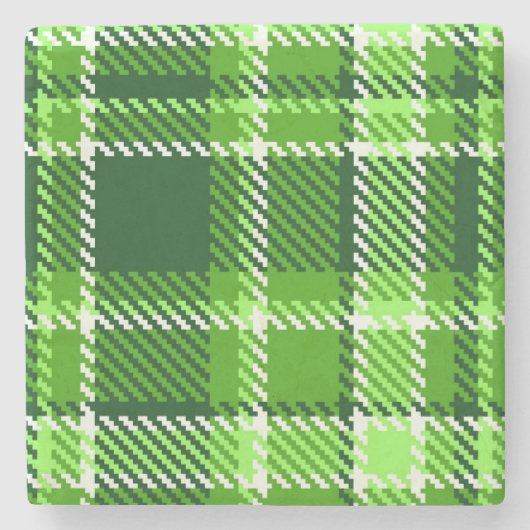 Gecontroleerd groen kleurpatroon stenen onderzetter (Voorkant)