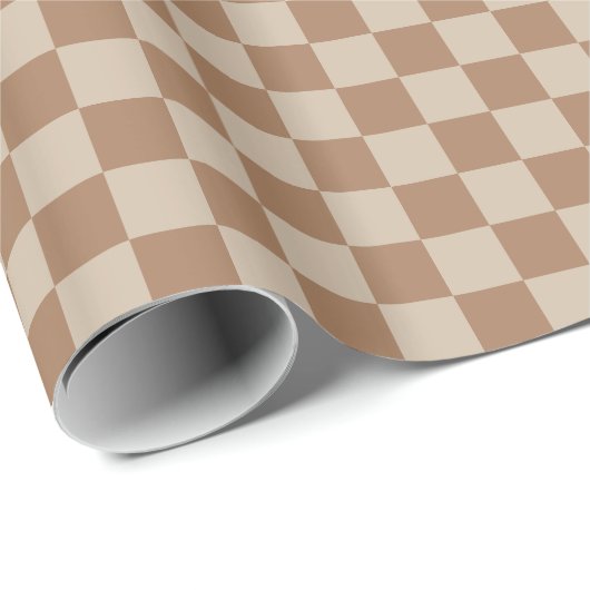 Gecontroleerd groot - bruin en licht bruin cadeaupapier (Rol Hoek)