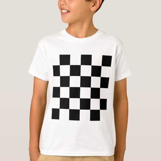 Gecontroleerd groot - zwart en wit t-shirt (Voorkant)