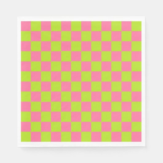 Gecontroleerd kalkgroen en roze servetten (Voorkant)
