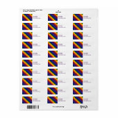 Gecontroleerd label retouradres regenboog (Full Sheet)