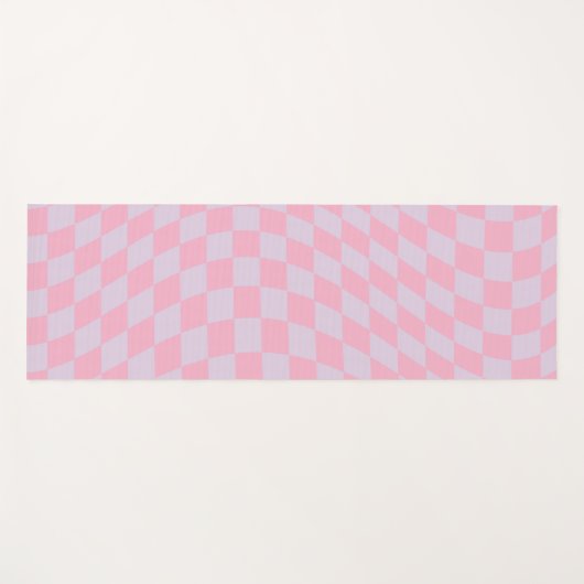 Gecontroleerd Lila Patroon Roze Checkerboard contr Yogamat (Voorkant (horizontaal))