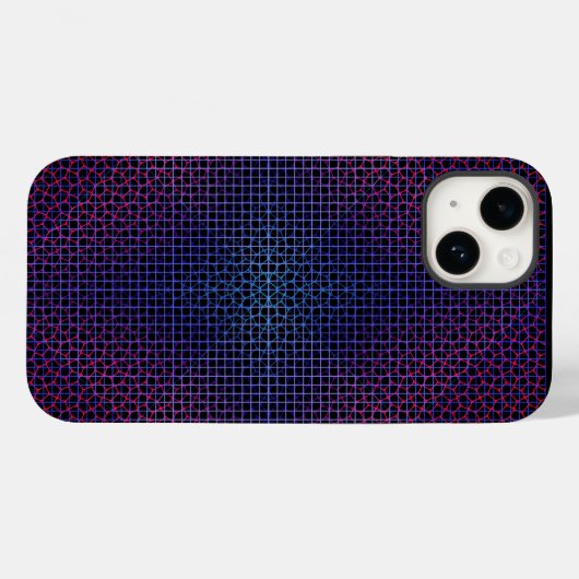 Gecontroleerd Net patroon 01 Black BG Case-Mate iPhone Case (Achterkant (horizontaal))