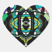 Gecontroleerd ontwerp hart sticker (Voorkant)