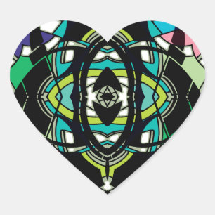 Gecontroleerd ontwerp hart sticker