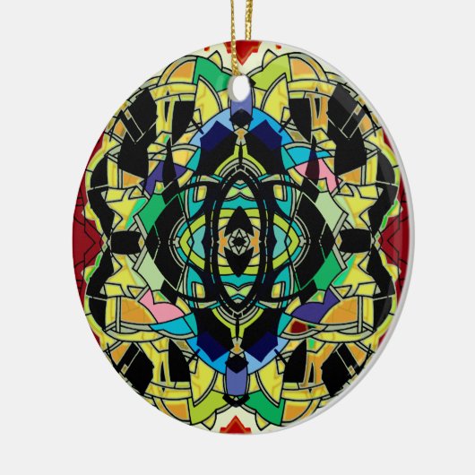 Gecontroleerd ontwerp keramisch ornament (Links)