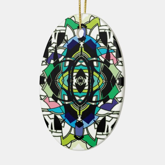 Gecontroleerd ontwerp keramisch ornament (Links)