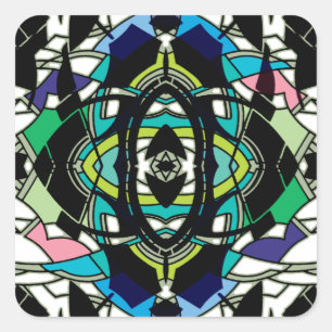 Gecontroleerd ontwerp vierkante sticker