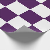 Gecontroleerd Paars en wit Cadeaupapier (Hoek)