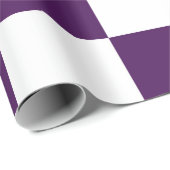 Gecontroleerd Paars en wit Cadeaupapier (Rol Hoek)