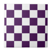 Gecontroleerd Paars en wit Tegeltje (Voorkant)