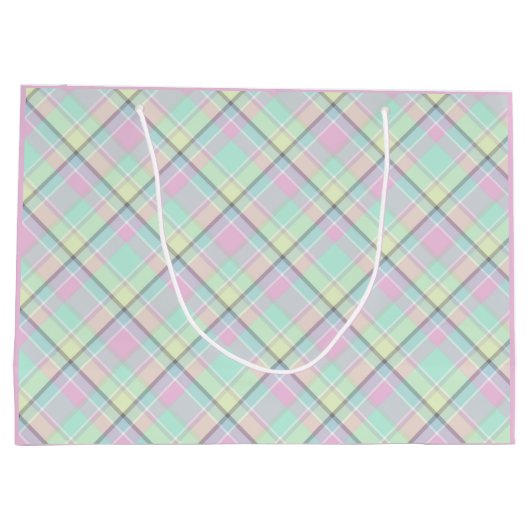 Gecontroleerd patroon van karamelkleuren. groot cadeauzakje (Achterkant)